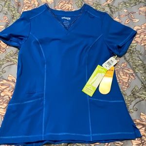 Urbane impulse contemporary fit scrub top size large. Royal blue